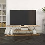 Hanah Home Soporte de TV Canaz v2 Negro y Nogal